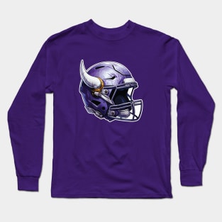 Minnesota Vikings Helmet Long Sleeve T-Shirt